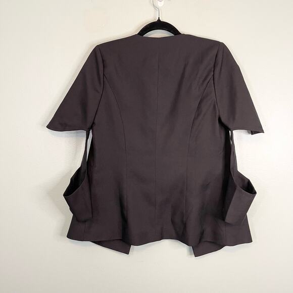 Evenuel Blazer Women Small Black Workwear Cutout Sleeve Office Work Casual Lined - Picture 2 of 11